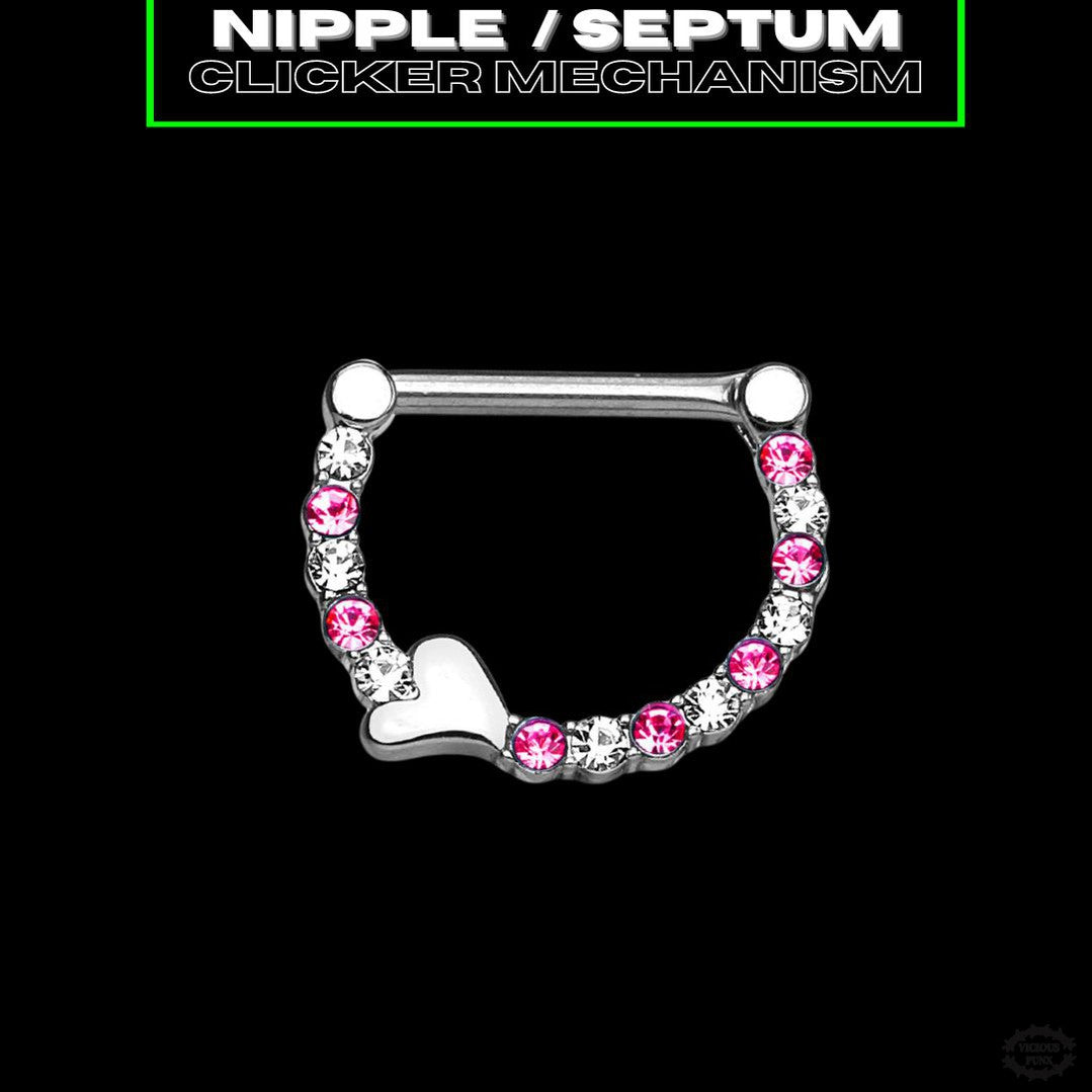 HEART CLICKER RING - NIPPLE / SEPTUM-Vicious Punx-Vicious Punx