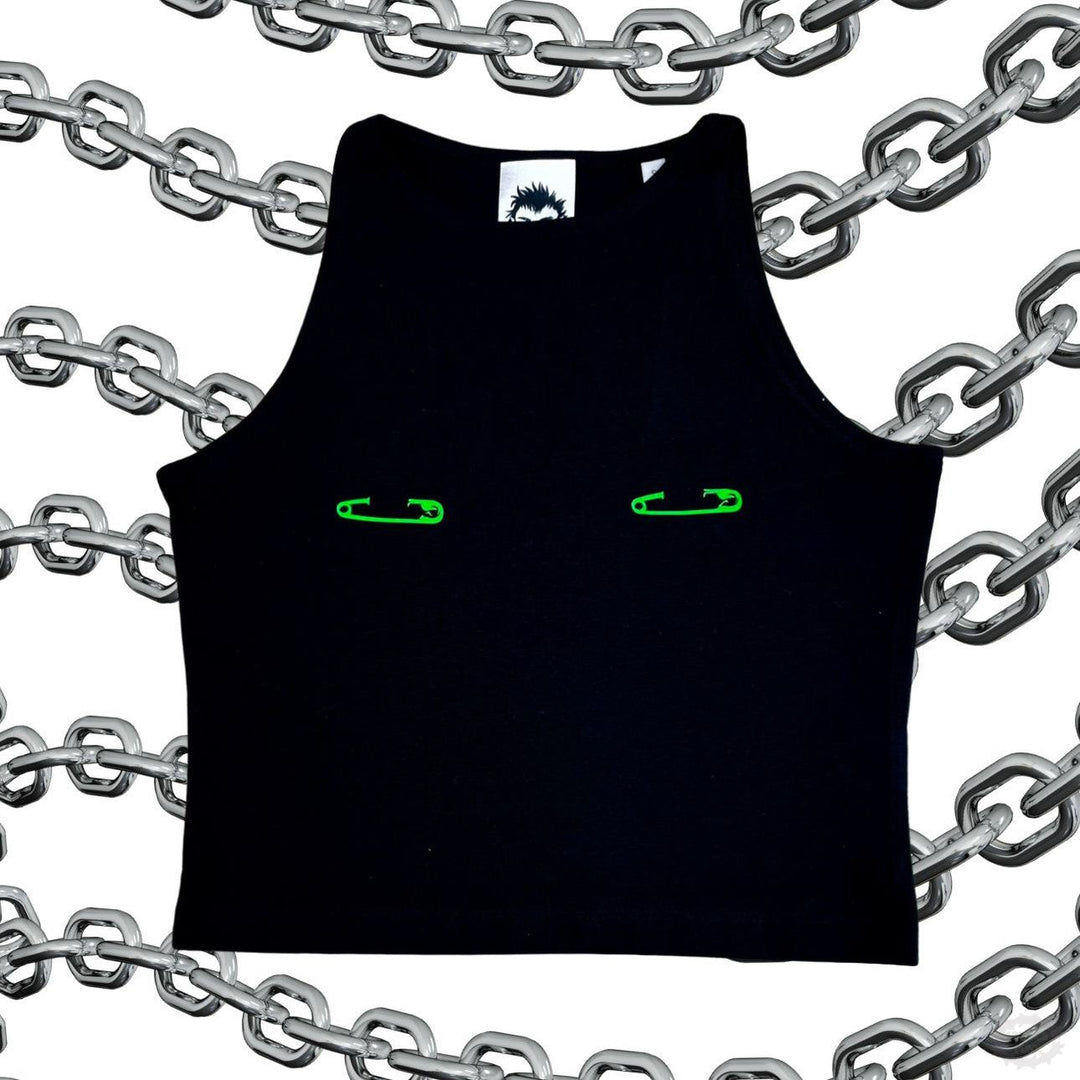 SAFETY PIN VEST TOP-Vicious Punx-Vicious Punx