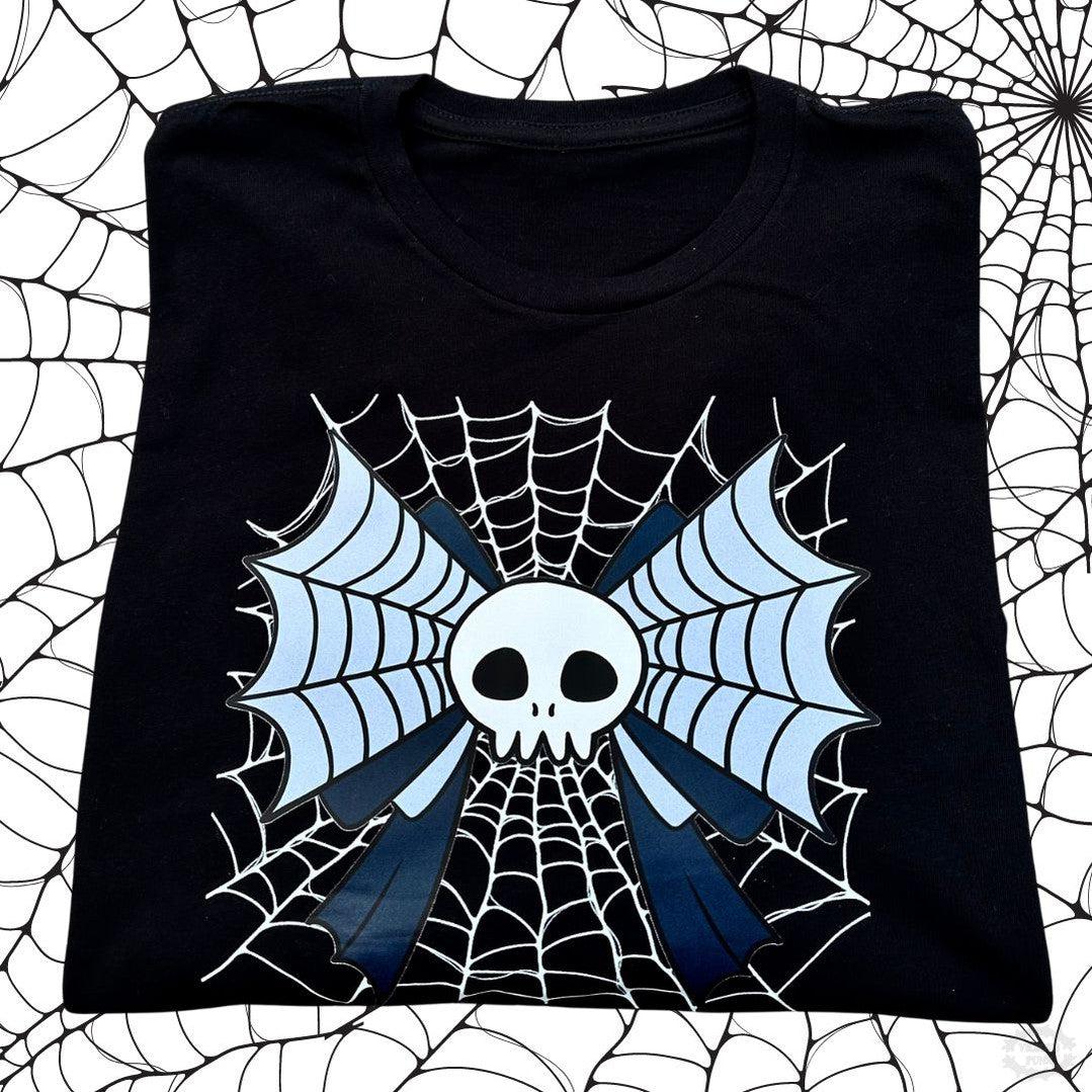 SKULL BOW WEB LONG SLEEVE T SHIRT-Vicious Punx-Vicious Punx