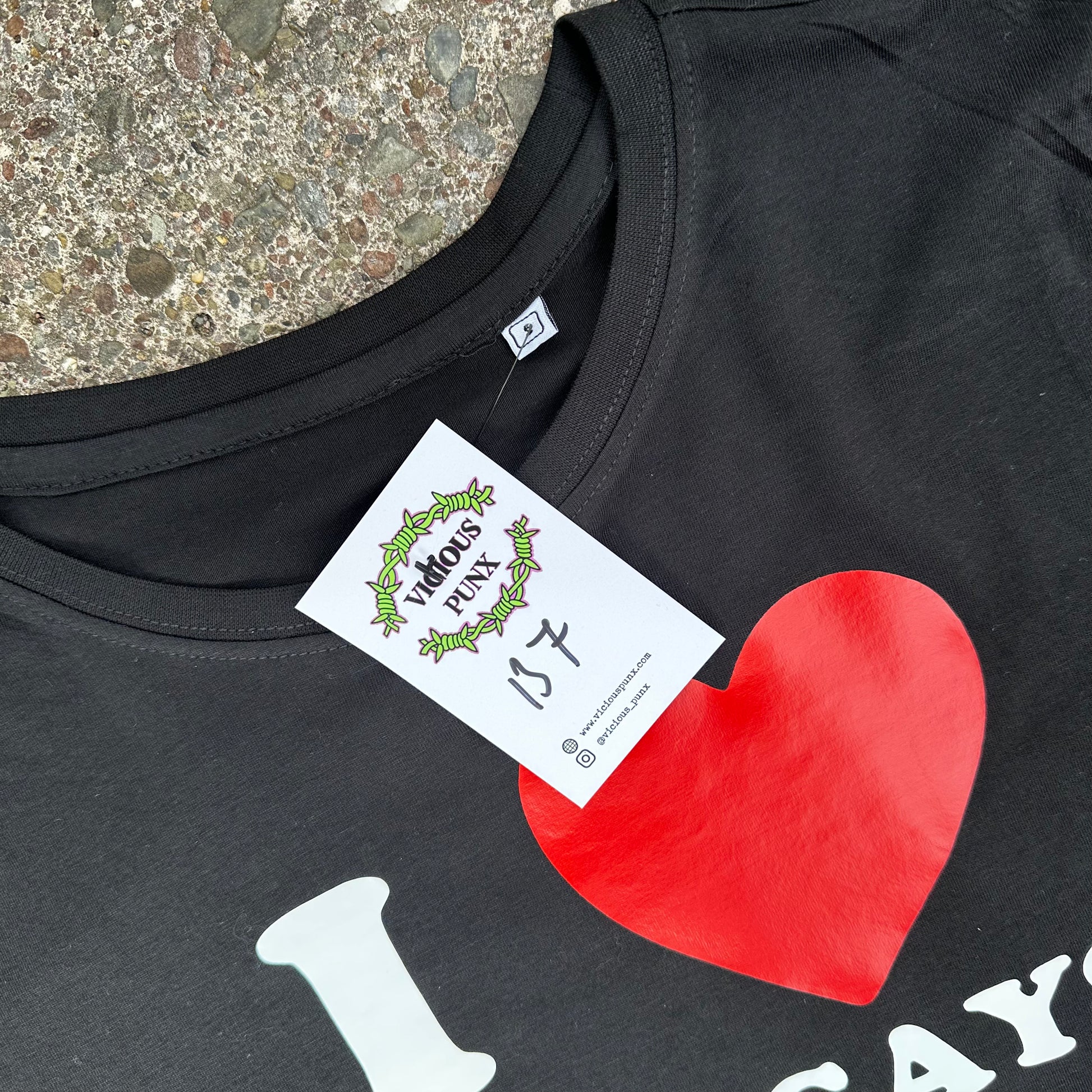 Sample Sale - I Heart Girls, Gays, Theys Black Crop Top - Small