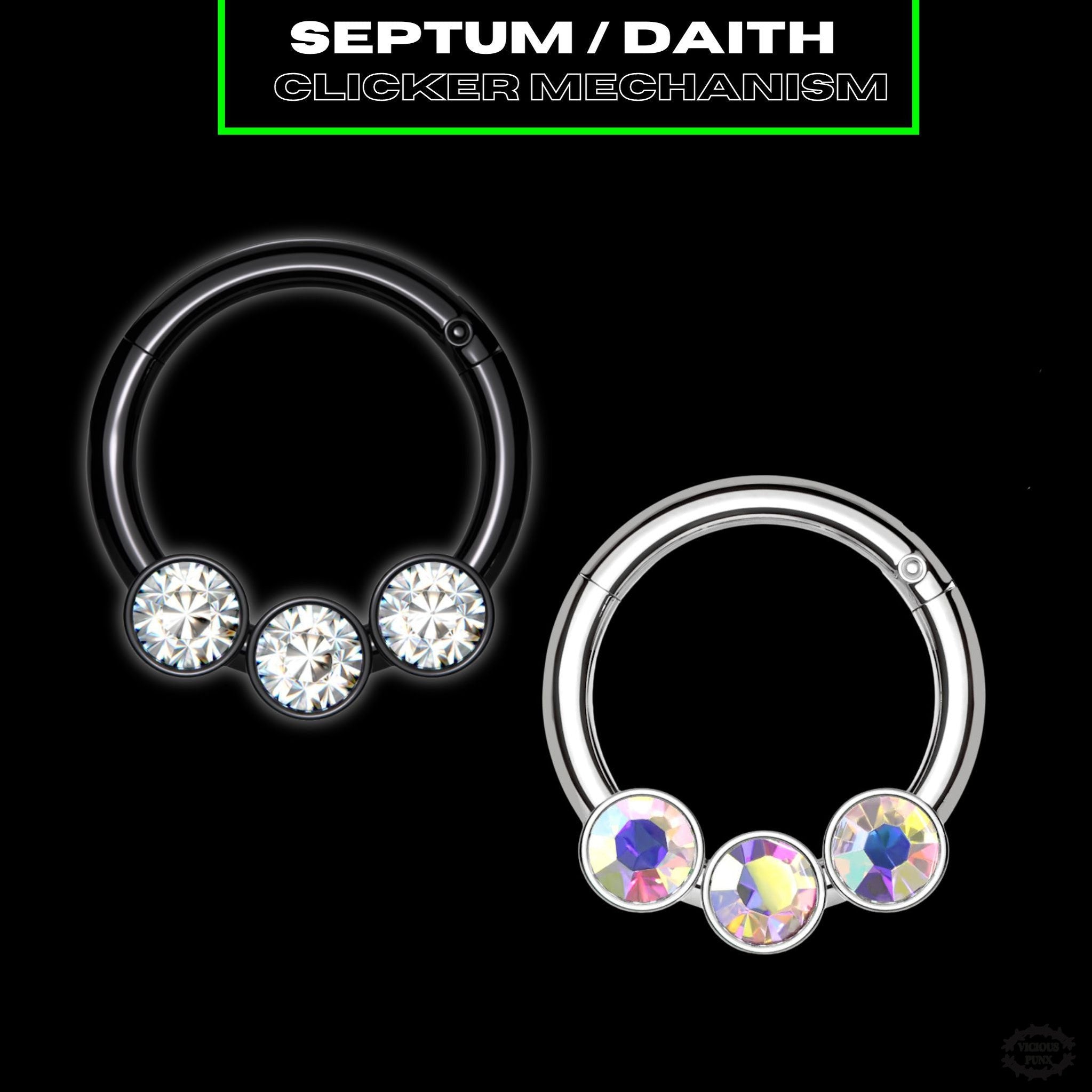 3 SET CRYSTAL SEGMENT RING-Vicious Punx-Vicious Punx