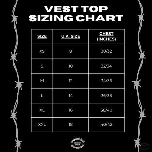 THE VICIOUS PUNX EMBROIDERED RIBBED VEST - VARIOUS COLOURS