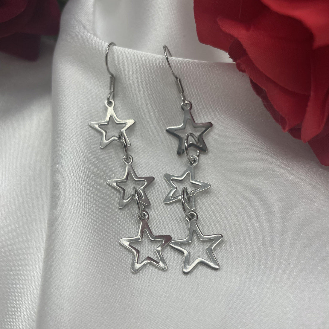 TRIPLE STAR EARRINGS-Vicious Punx-Vicious Punx