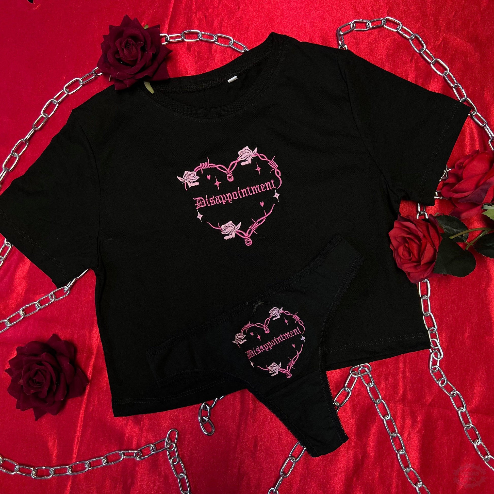 DISAPPOINTMENT EMBROIDERED UNDERWEAR SET - VARIOUS OPTIONS