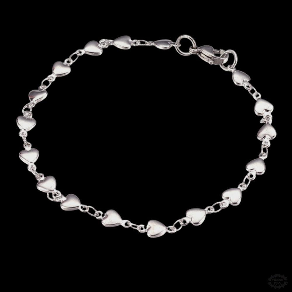 HEART INTERLINKED BRACELET-Vicious Punx-Vicious Punx