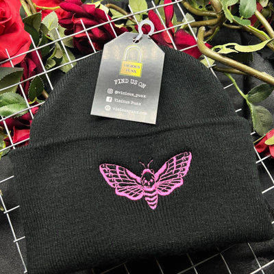 DEATH HEAD MOTH BEANIE HAT-Vicious Punx-Vicious Punx