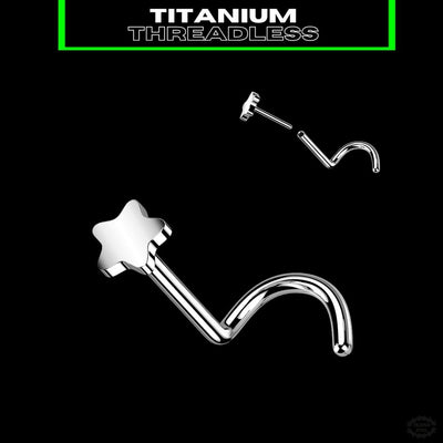 TITANIUM STAR NOSE STUD-Vicious Punx-Vicious Punx