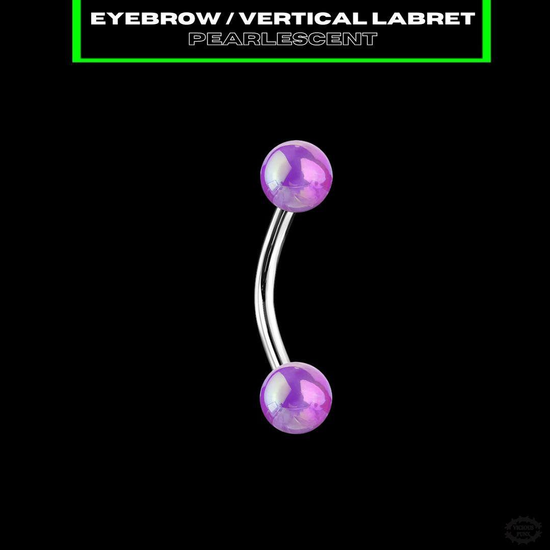 PEARLESCENT VERTICAL LABRET / EYEBROW