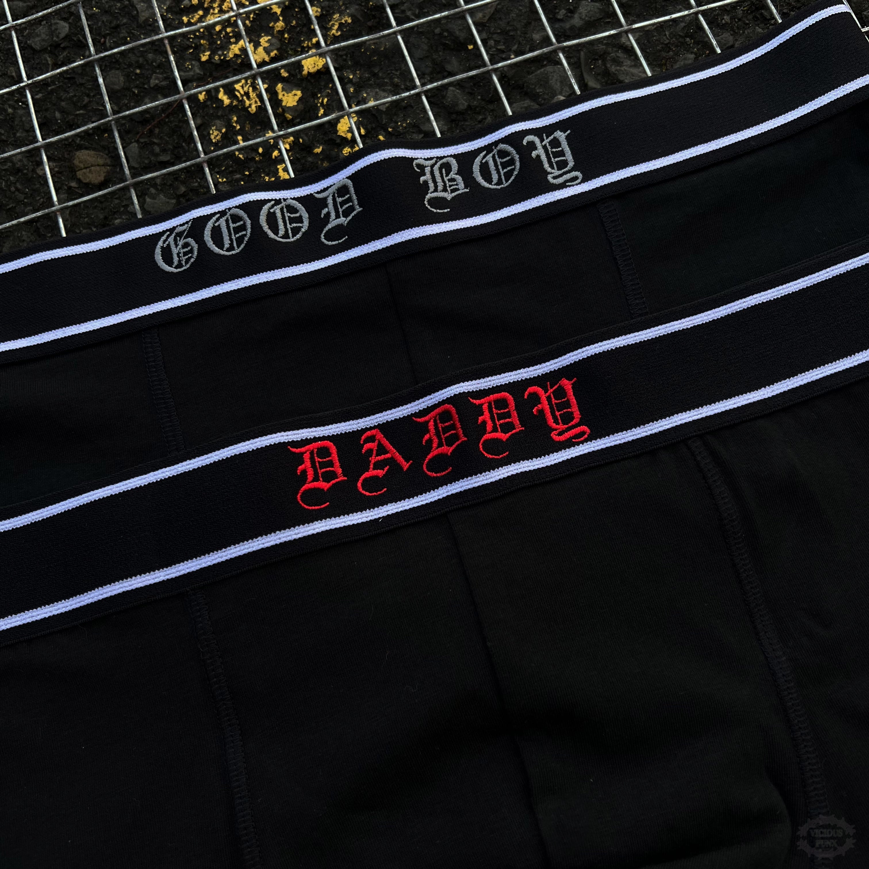 EMBROIDERED SLOGAN BOXER-Vicious Punx-Vicious Punx