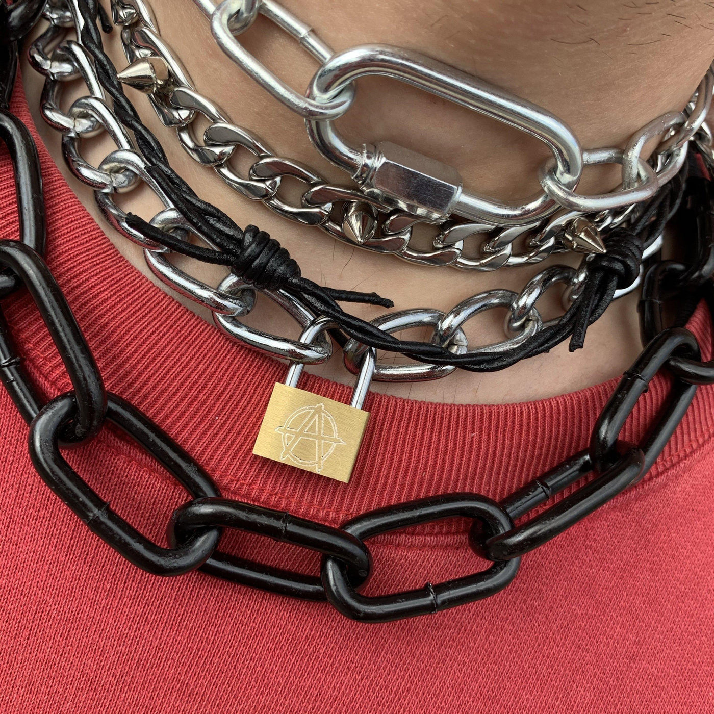 EXTRA CHUNKY BLACK CHAIN NECKLACE-Vicious Punx-Vicious Punx