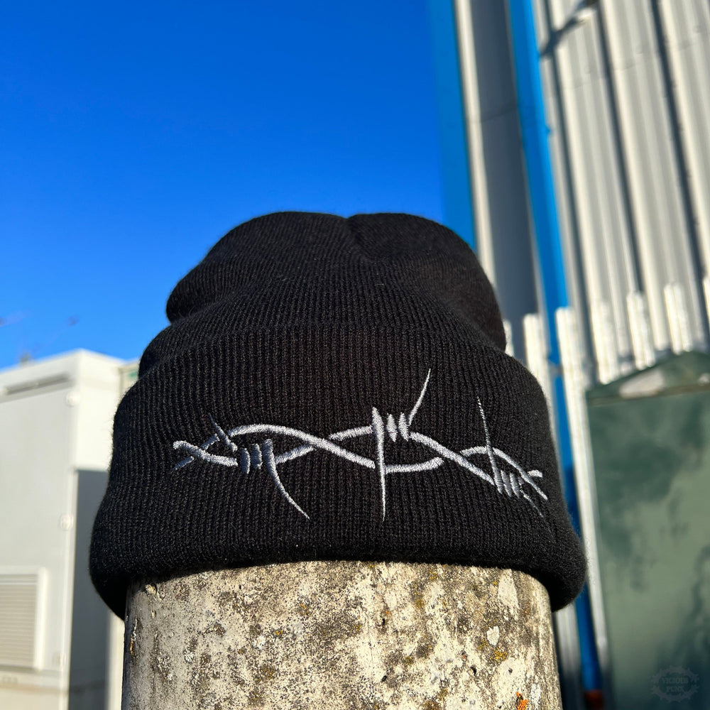 TRIBAL BARBED BEANIE HAT-Vicious Punx-Vicious Punx