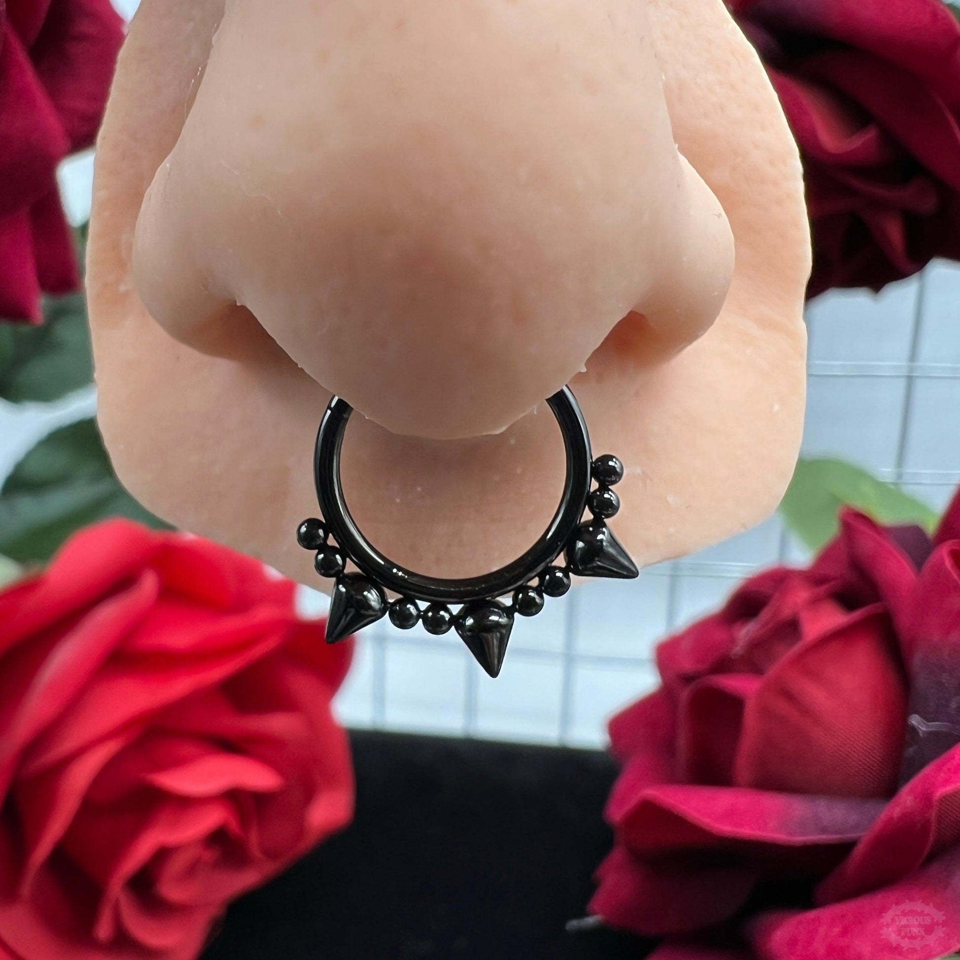 3 SPIKE & BALL SEPTUM/DAITH RING