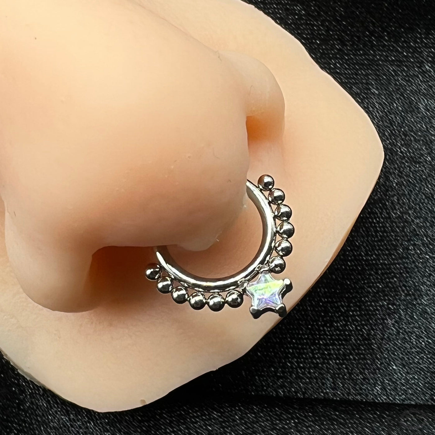 STAR & BEAD CLICKER RING-Vicious Punx-Vicious Punx