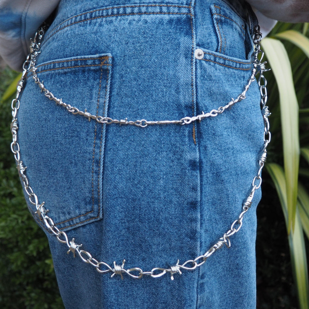DOUBLE BARBED WIRE JEAN CHAIN-Vicious Punx-Vicious Punx