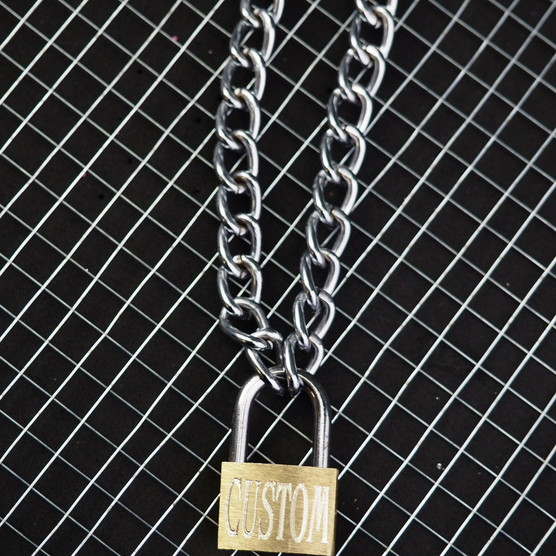 PERSONALISED GOLD PADLOCK CHAIN NECKLACE-Vicious Punx-Vicious Punx