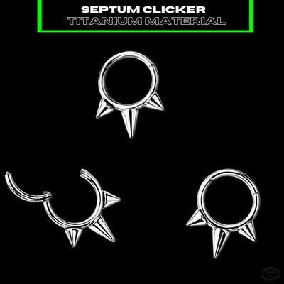 TRIPLE SPIKE TITANIUM SEPTUM RING-Vicious Punx-Vicious Punx