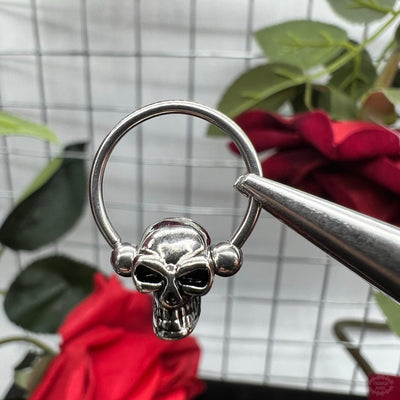 SKULL FACE SURGICAL STEEL SEPTUM RING-Vicious Punx-Vicious Punx