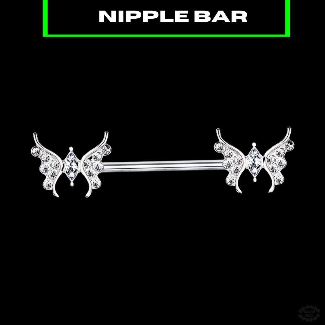 Y2K BUTTERFLY NIPPLE BARBELL-Vicious Punx-Vicious Punx