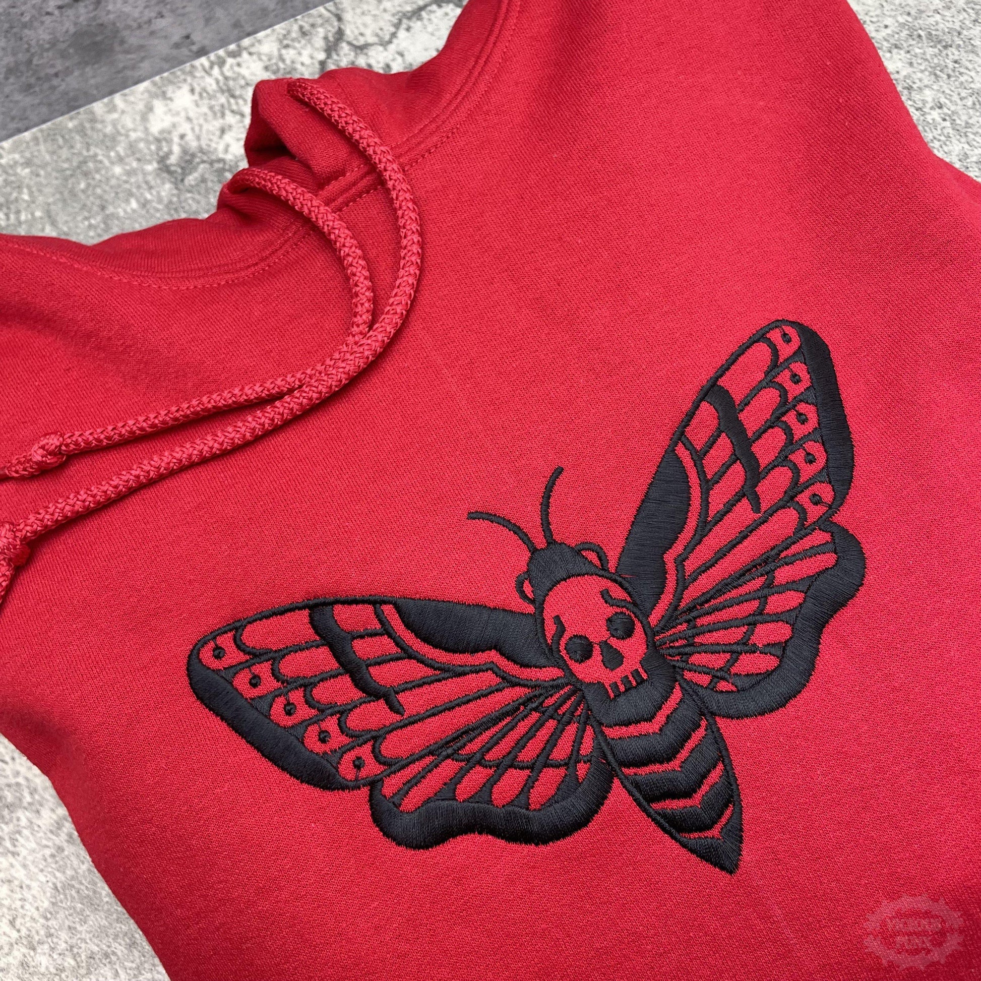 DEATH HEAD MOTH HOODED SWEATSHIRT
