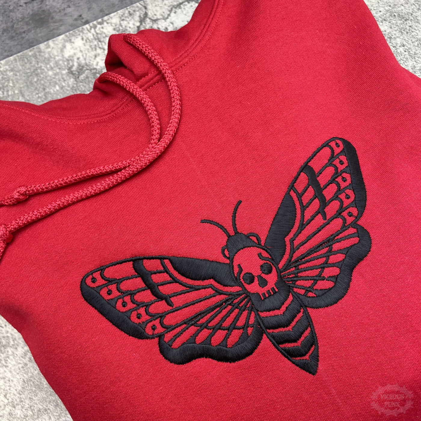 DEATH HEAD MOTH HOODED SWEATSHIRT-Vicious Punx-Vicious Punx
