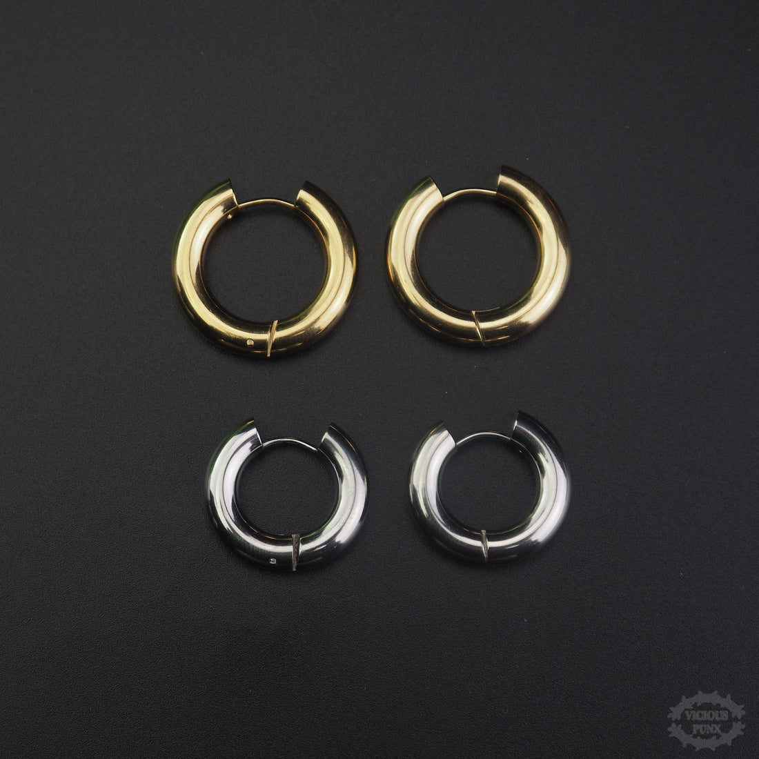 XXL CHUNKY HOOP EARRINGS-Vicious Punx-Vicious Punx