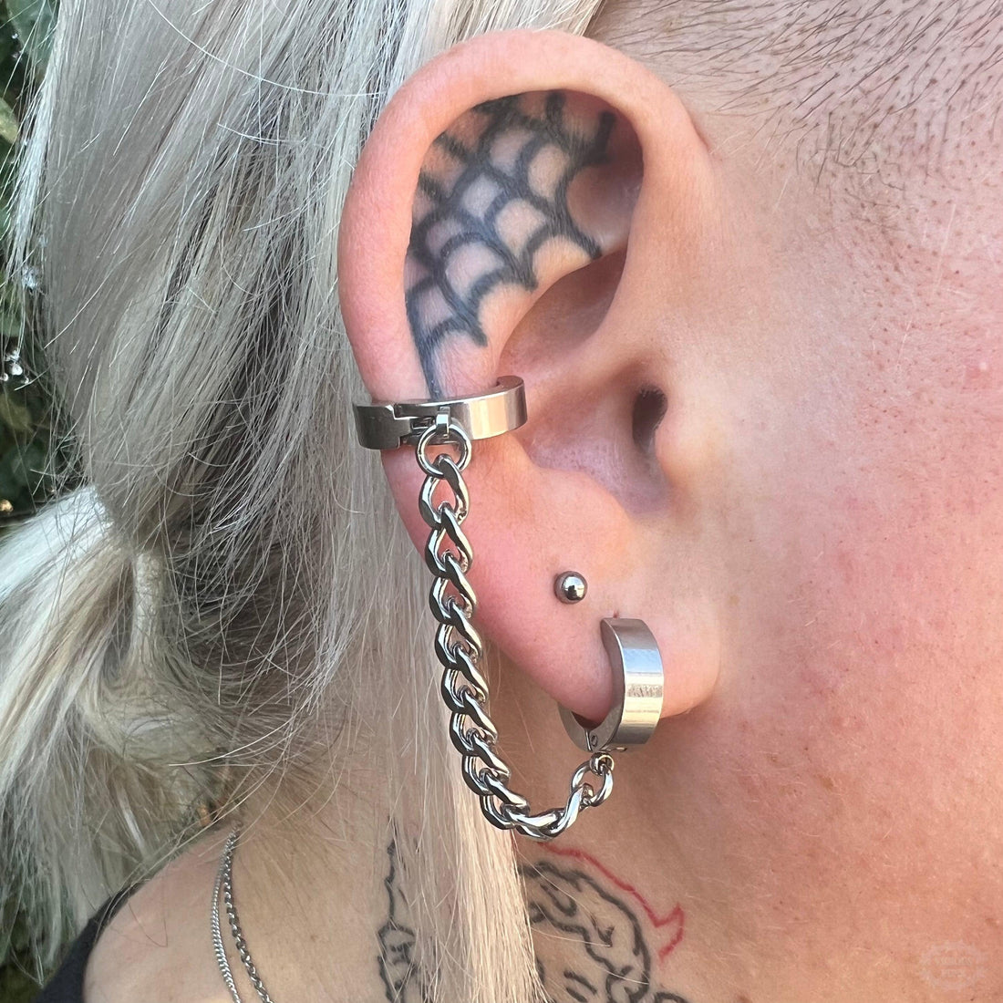 CHAINED EAR &amp; CUFF PIERCING